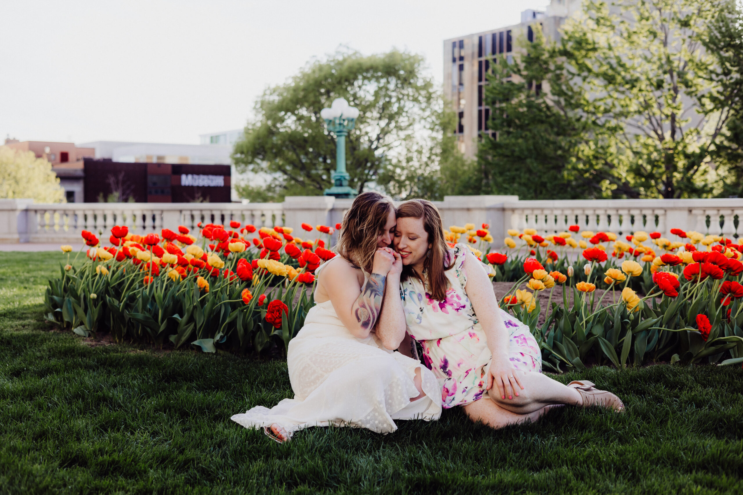 Love in Full Bloom — Lauren & Carley’s Spring Engagement Session at the Capitol in Madison, WI