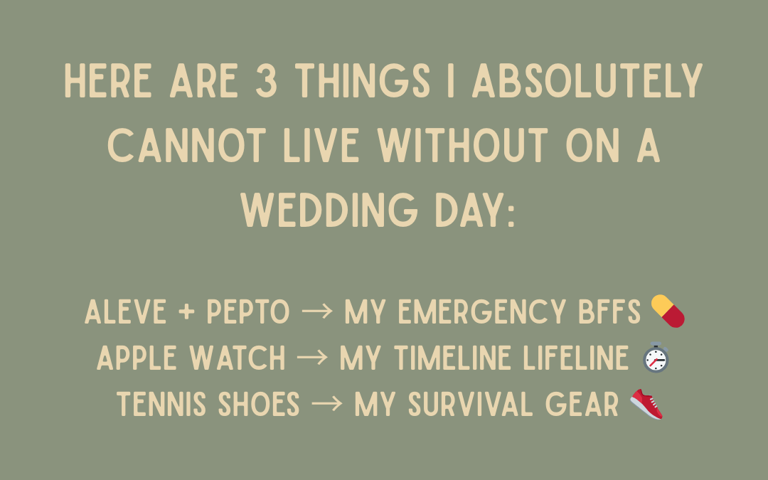Behind the Scenes of a Wisconsin Wedding Photographer: Wedding Day Essentials