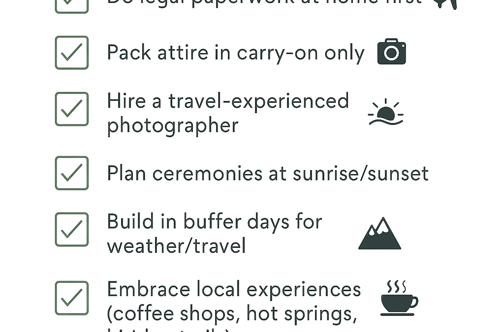 Destination Elopement Ideas for Midwest Couples ✈️ (Colorado, Iceland, Montana & More!)