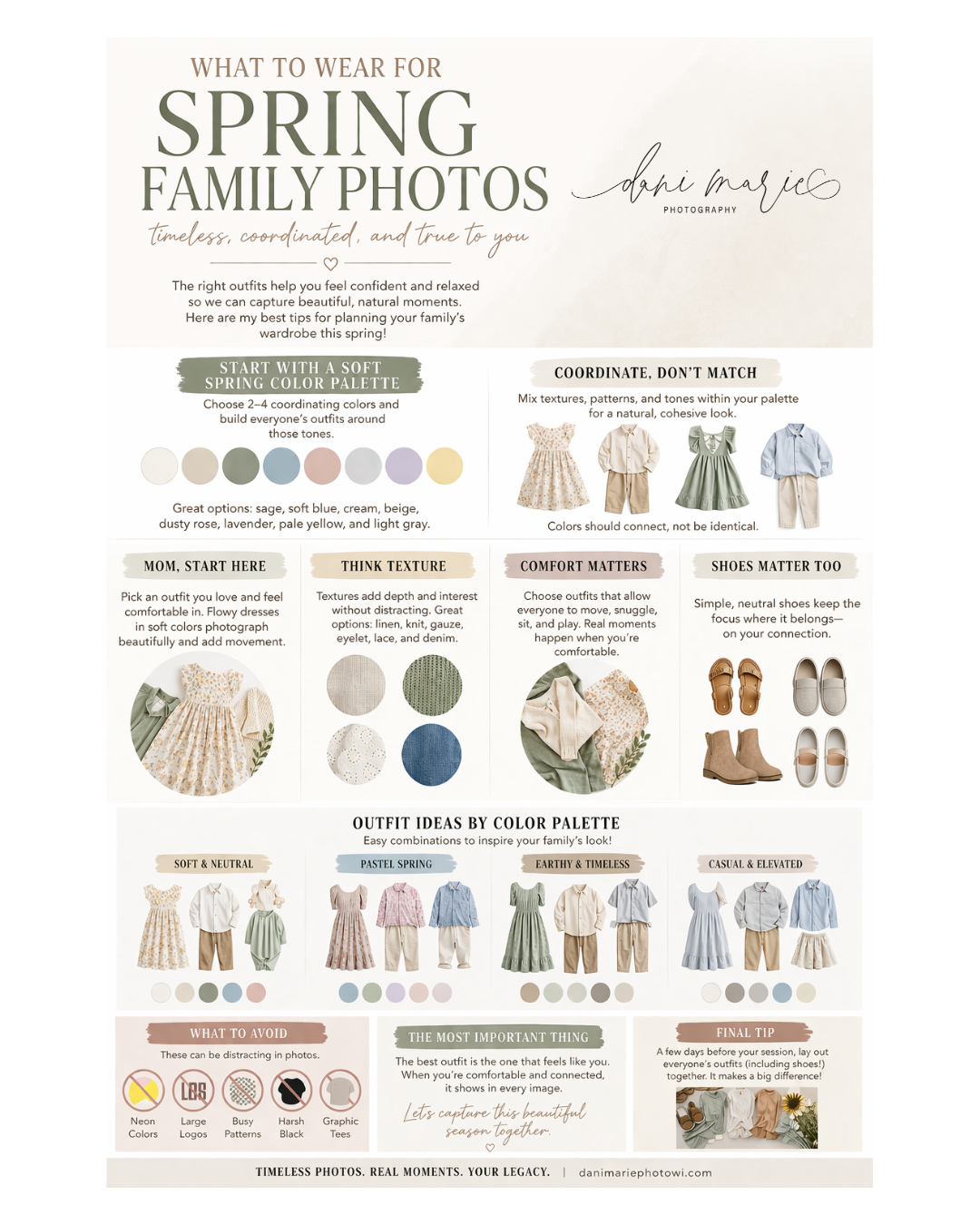 What to Wear for Spring Family Photos: Outfit Ideas for Timeless Family Pictures